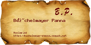Büchelmayer Panna névjegykártya